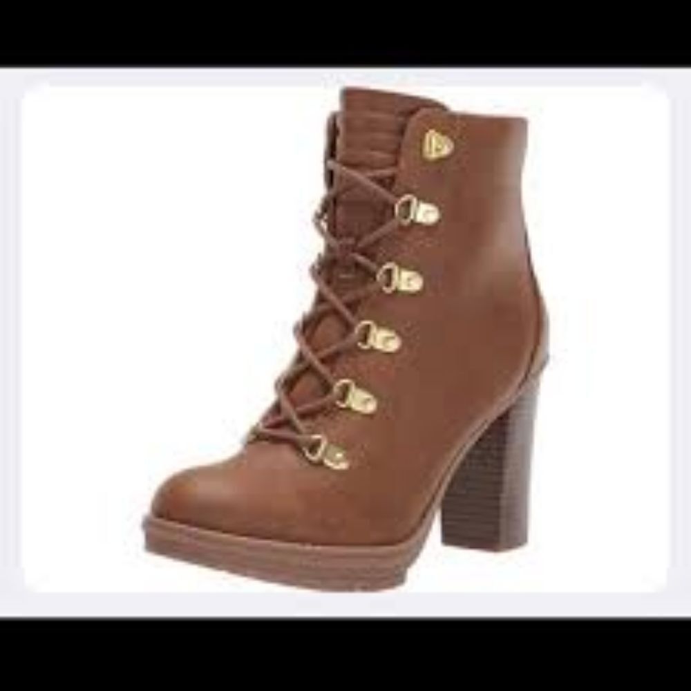 New G by Guess brown boots booties preppy western classy classic 8.5 - Picture 6 of 8